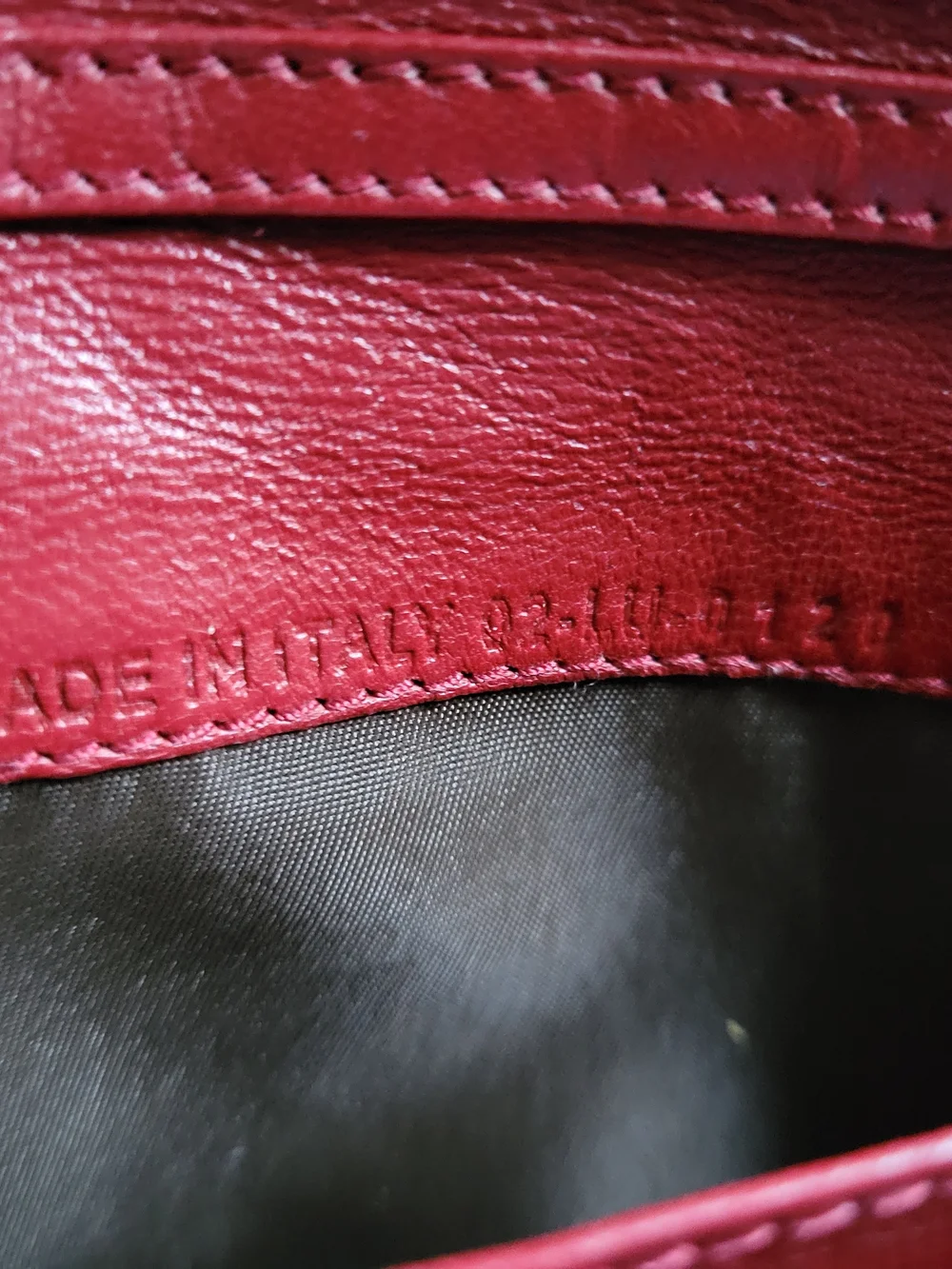 Red Dior Cannage Quilting W/ Refined Leather W/Orginal Box & Dust Bag